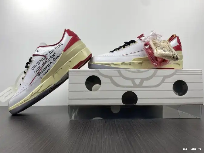 Rep Onekick 2 Retro DJ4375-106 Red White SP Off-White Low Jordan 0407